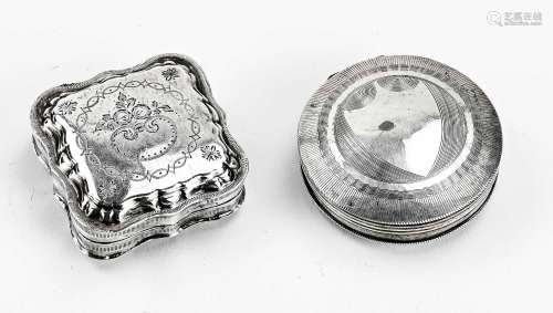 2 Silver peppermint boxes