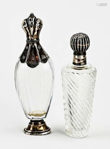 2 perfume bottles
