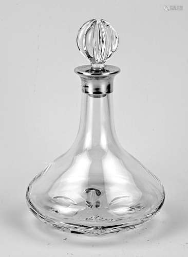 Orrefors decanter with silverware