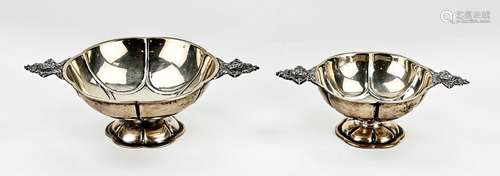 2 silver brandy bowls