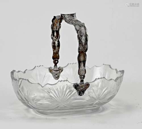 Crystal bowl with silver