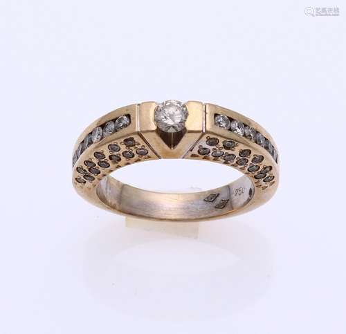 White gold ring with diamonds