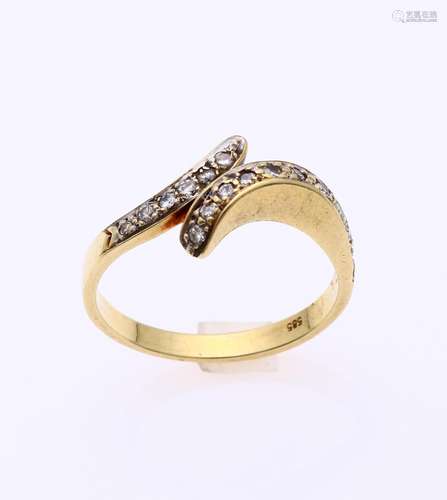 Gold ring with diamond