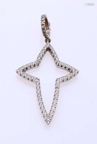 White gold pendant with diamond