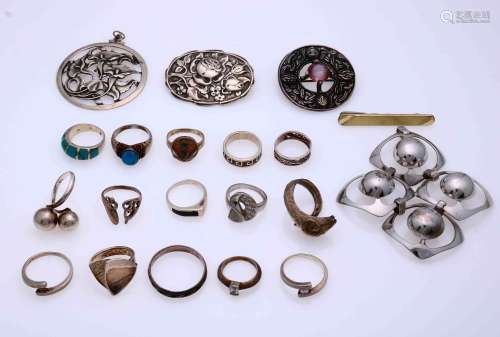 Lot of silver jewelry (approx. 20 pcs.)