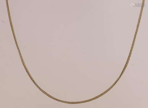 Gold necklace, punched