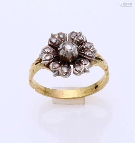 Gold ring with rose diamond