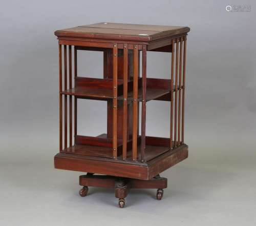 An Edwardian mahogany revolving bookcase, probably by Maple ...