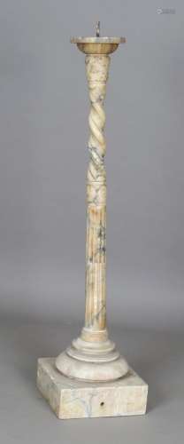 An early 20th century alabaster column, formerly surmounted ...