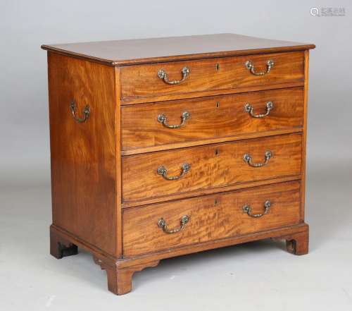 A George III mahogany bachelor's chest, the top drawer fitte...