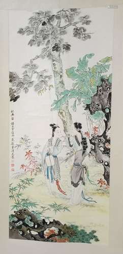 Chinese Ink Color Scroll Painting