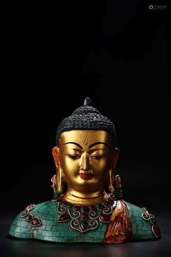 Chinese Painted Bronze Buddha