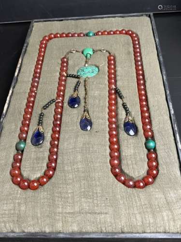 Chinese Agate Beads Chaozhu Necklace