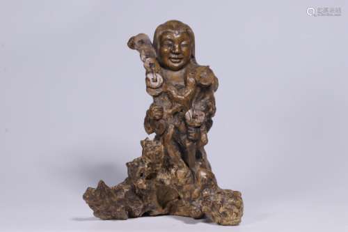 Chinese Huangyang Wood Figural