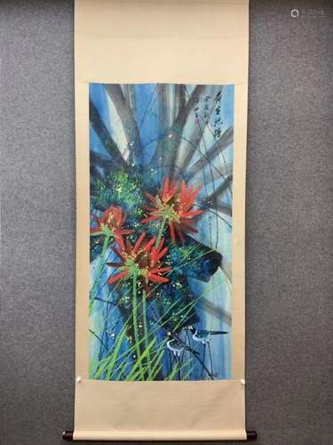 Chinese Ink Color Scroll Painting