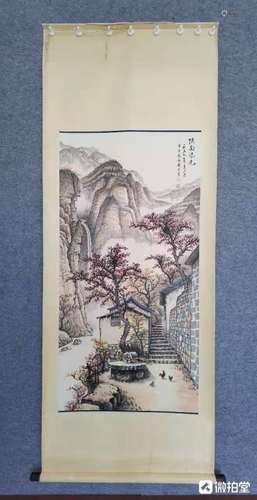 Chinese Ink Color Scroll Painting