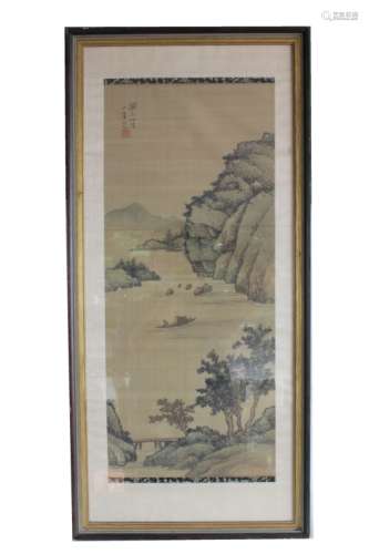 Chinese ink Color Landscape Silk Painting