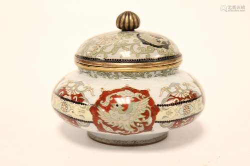 Japanese Fine Cloisonne Cover Box