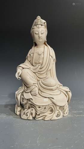 Chinese White Glazed Porcelain Guanyin