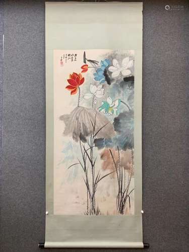 Chinese Ink Color Scroll Painting