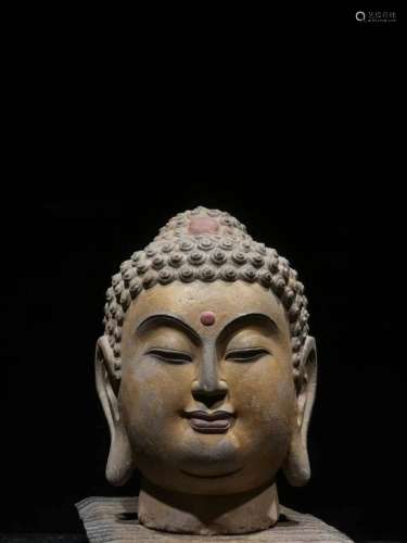 Chinese Stone Buddha Head