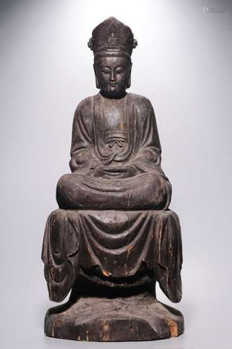 Chinese Wood Carved Buddha