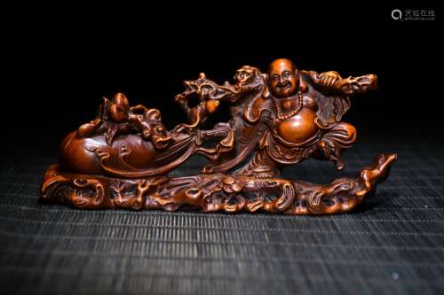 Chinese Huangyang Wood Carved Buddha