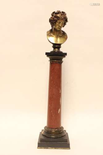 Bronze Buster on Column