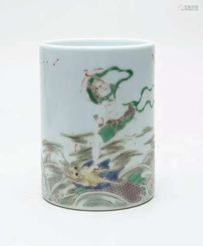 Chinese Famille Rose Porcelain Brushpot