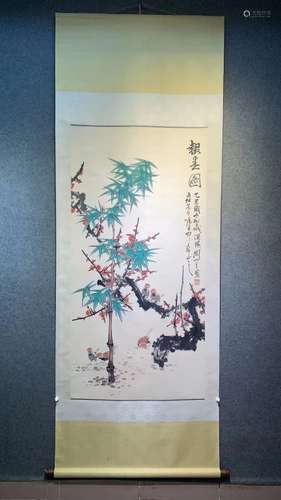 Chinese Ink Color Scroll Painting