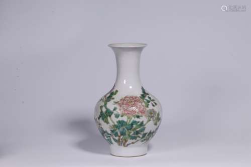 Chinese Famille Rose Porcelain Vase,Mark