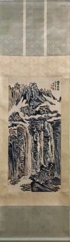 Chinese Ink Color Landscape Painting