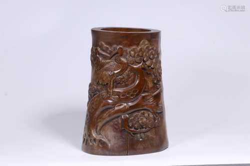 Chinese Bamboo Carved Brushpot