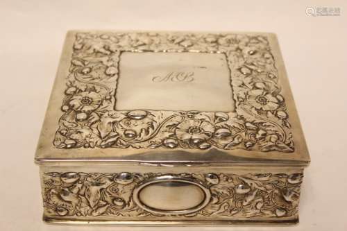 Silver Art Nouveau Box