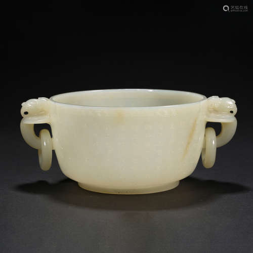 Qing Dynasty of China,Binaural Jade Cup