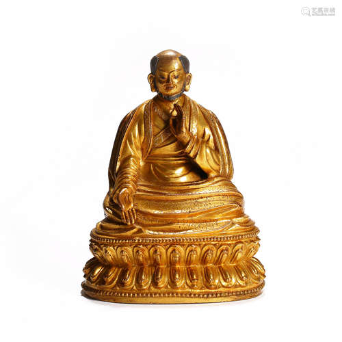 Qing Dynasty of China,Bronze Gilt Buddha Statue