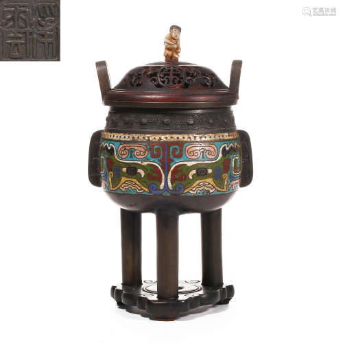 Qing Dynasty of China,Agalwood Copper Incense Burner