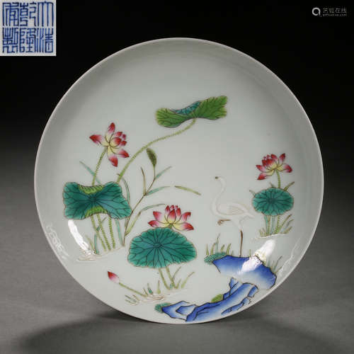 Qing Dynasty of China,Multicolored Flower Plate