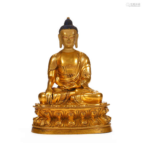 Qing Dynasty of China,Bronze Gilt Buddha Statue