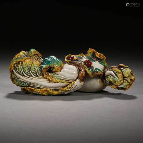 Qing Dynasty of China,Bionic Porcelain Chinese Cabbage