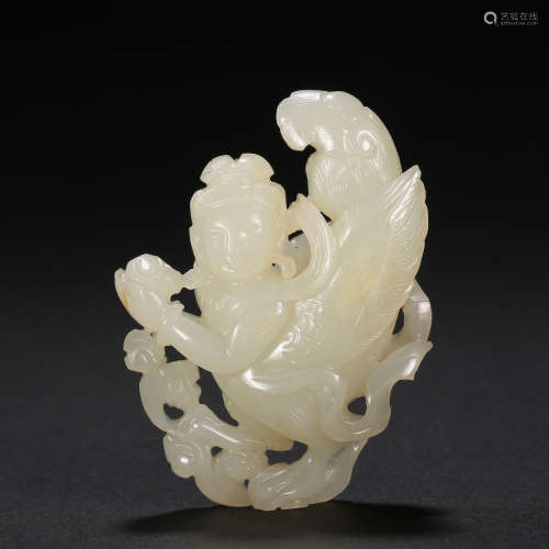 Liao Dynasty of China,Jade Feitian Pendant
