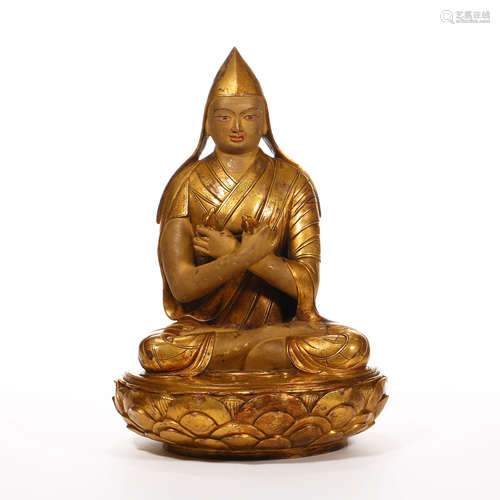 Qing Dynasty of China,Bronze Gilt Buddha Statue