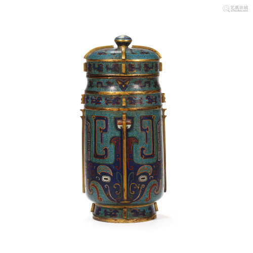 Qing Dynasty of China,Cloisonne Covered Jar Ornament
