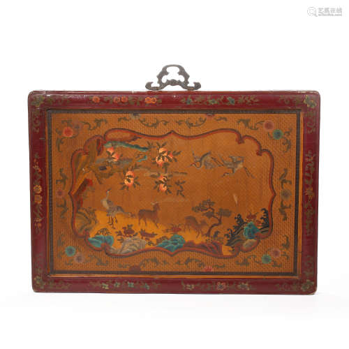Qing Dynasty of China,Wooden Lacquerware Hanging Screen
