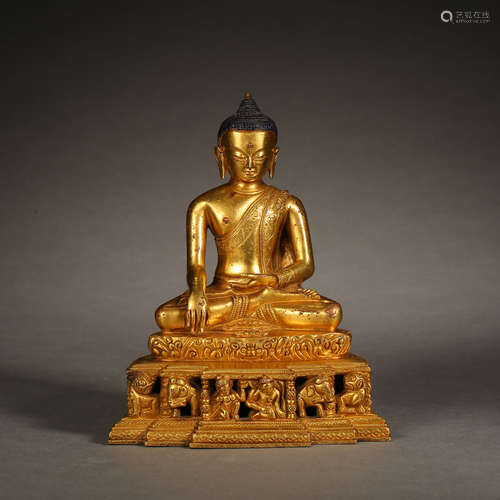 Qing Dynasty of China,Bronze Gilt Buddha Statue