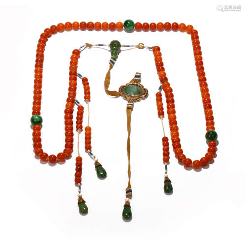 Qing Dynasty of China,Beeswax Necklace