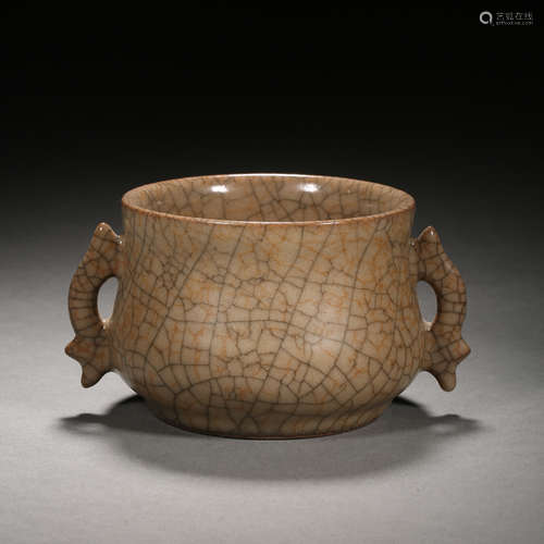 Song Dynasty of China,Ge Kiln Binaural Bottle