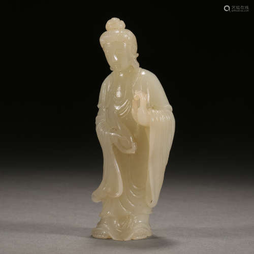 Qing Dynasty of China,Jade Avalokitesvara Statue