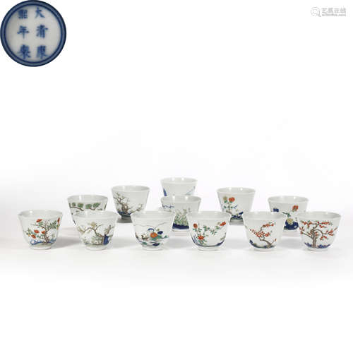 Qing Dynasty of China,Famille Rose Flower Cup