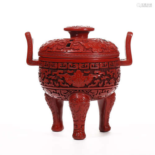 Qing Dynasty of China,Carved Lacquerware Incense Burner